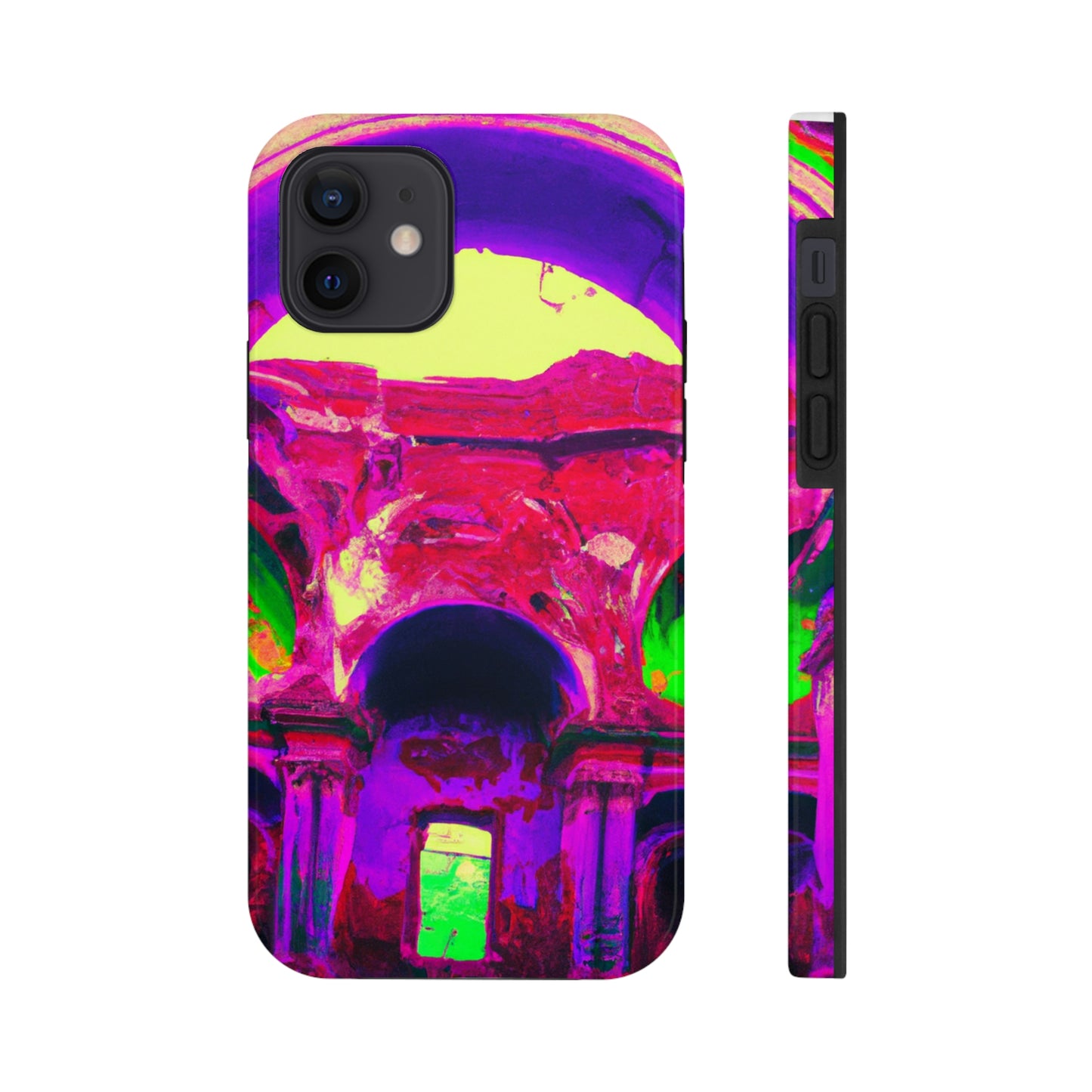 Mystical Madness: Crazy Colors in the Forgotten Cathedral - The Alien Tough Phone Cases