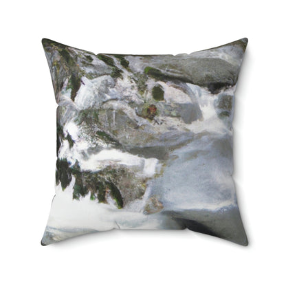 "Canyon Chaos: The Rockslide Race" - The Alien Square Pillow