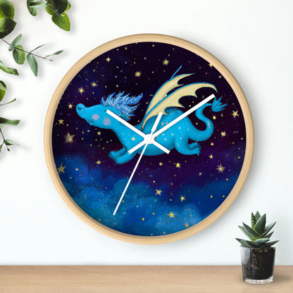 "A la deriva entre las estrellas: La historia de un bebé dragón" - El reloj de pared alienígena