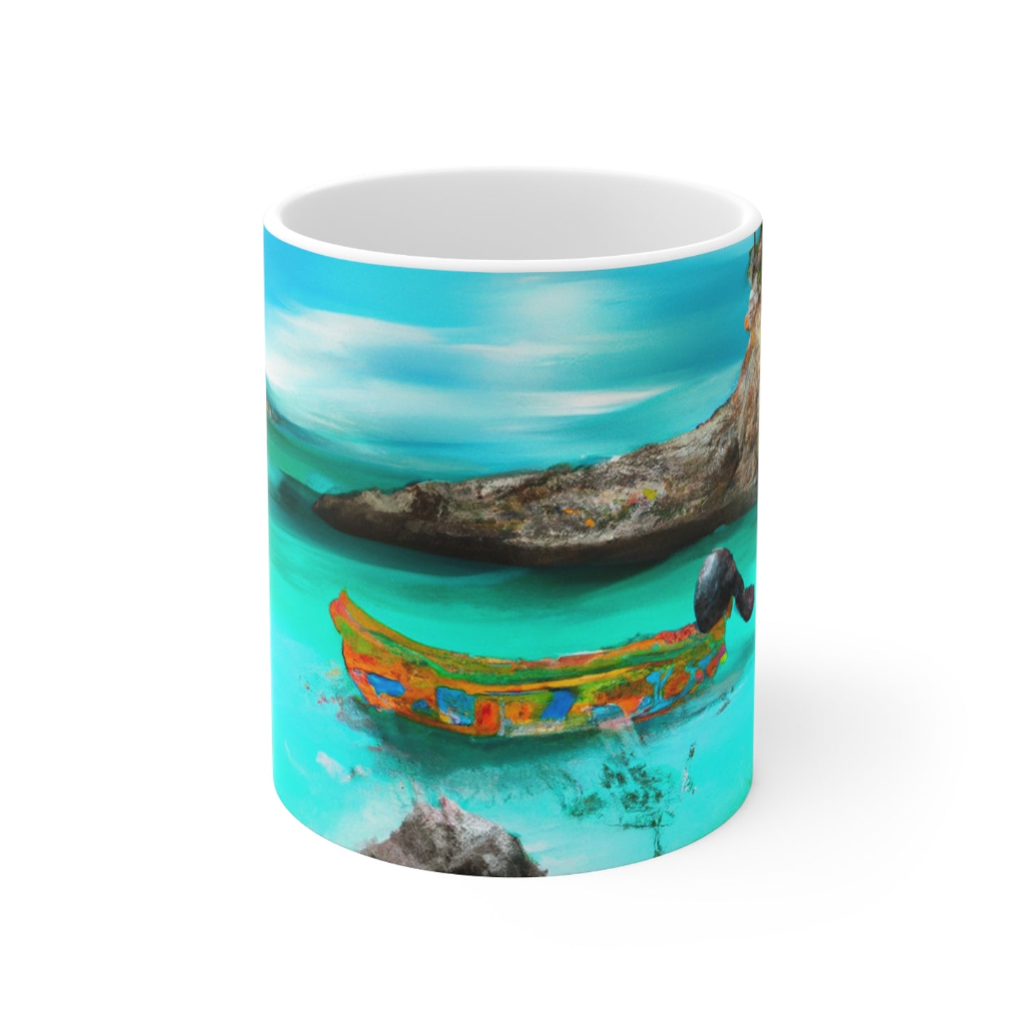 "Caribbean Fiesta on the Beach - A Digital Exploration of Mexican Culture" - The Alien Ceramic Mug 11 oz