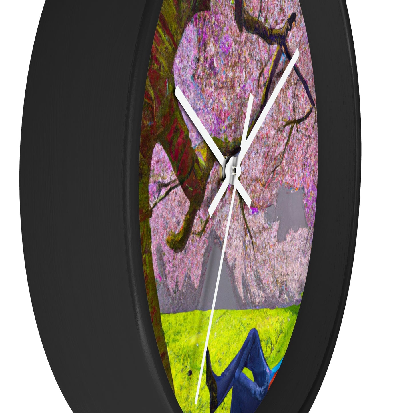 "A Moment of Calm Beneath the Cherry Blossoms" - The Alien Wall Clock