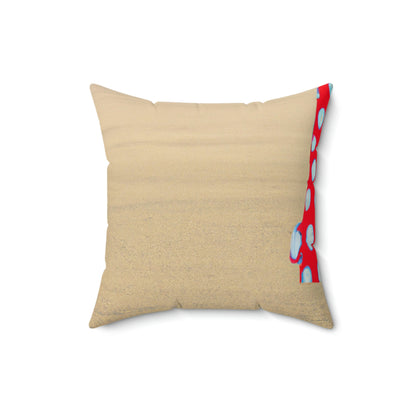 Deserted in the Dust: Stranded Rocket Odyssey - The Alien Square Pillow