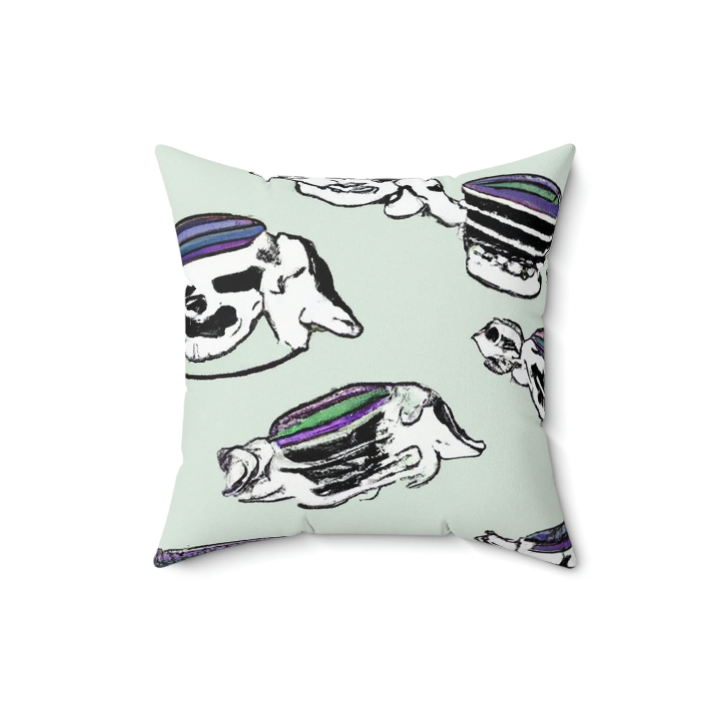 "A Purr-fectly Precious Tea Party Parade" - The Alien Square Pillow