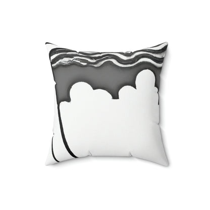 The Mystic Mist of the Mountain - The Alien Square Pillow