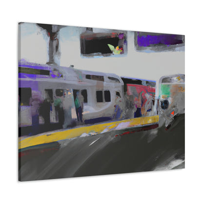 "Harboring the Hustle: Capturing the Vibrancy of the Train Station" - Canvas