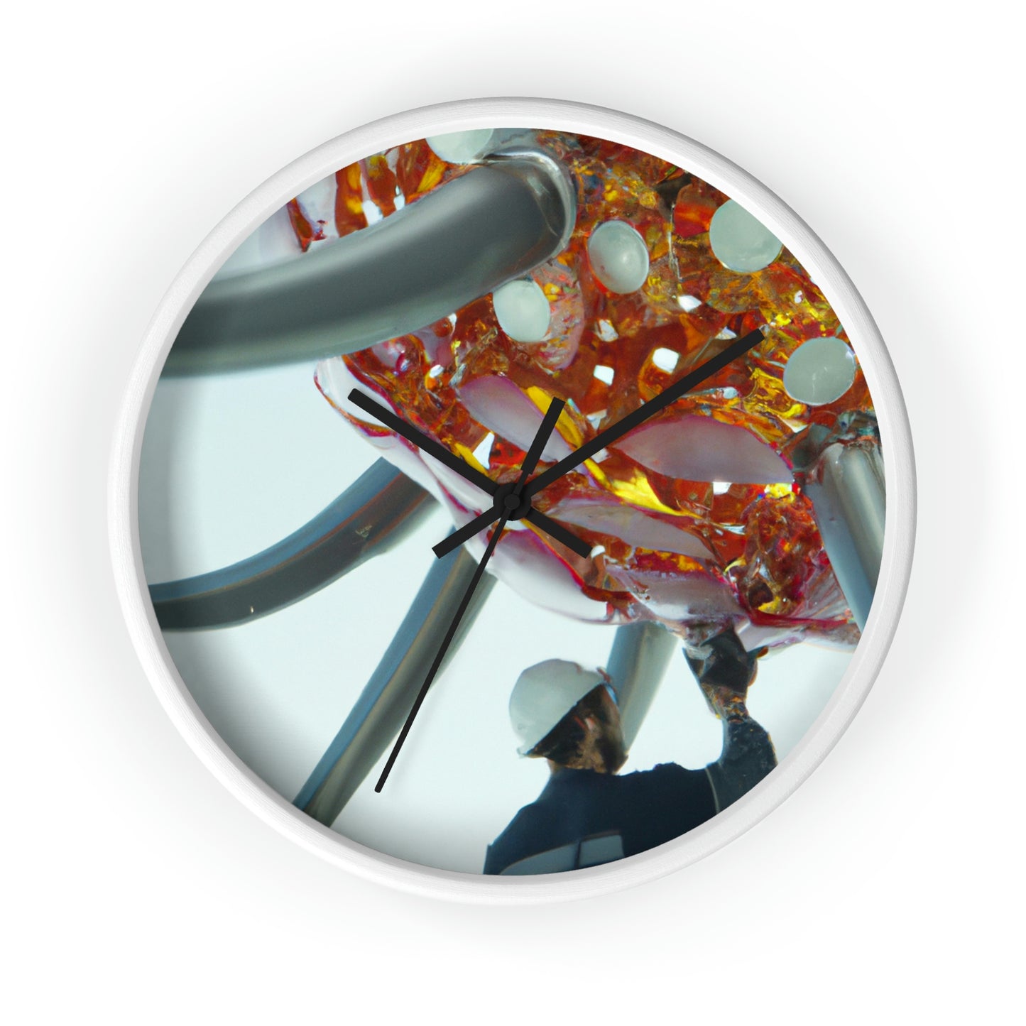 "Robotic Flower Power" - The Alien Wall Clock