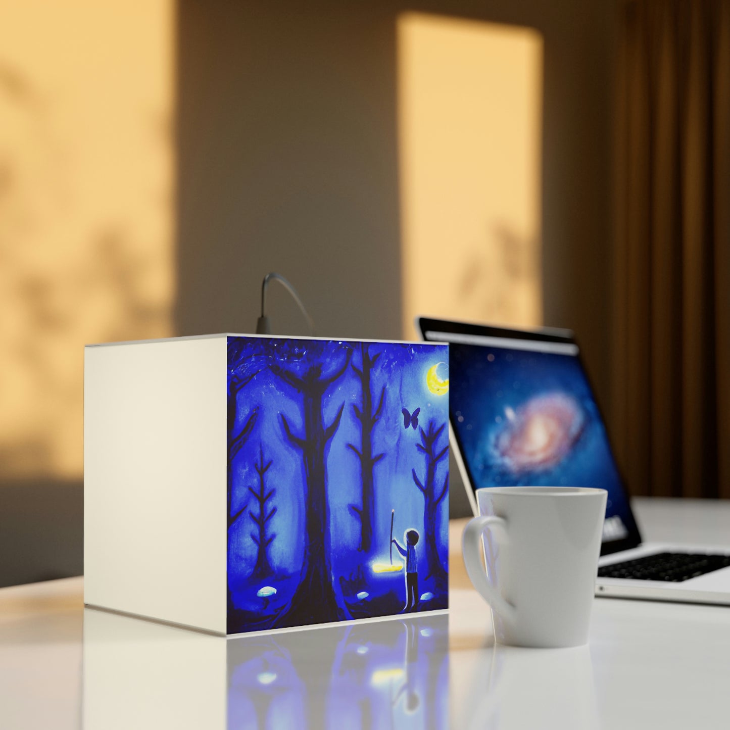 "A Journey Through the Moonlit Forest" - The Alien Light Cube Lamp