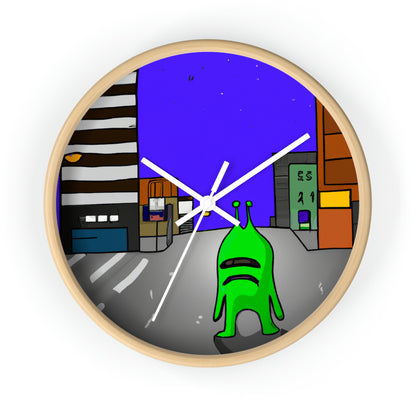 "Alien Misadventure in the City" - The Alien Wall Clock