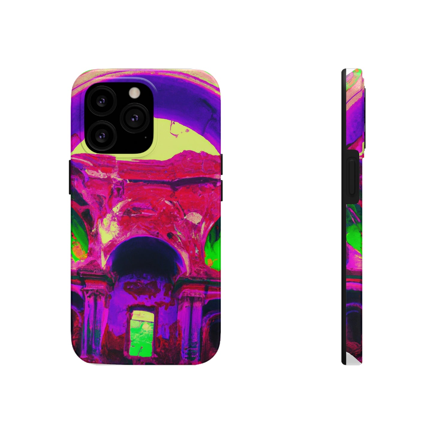 Mystical Madness: Crazy Colors in the Forgotten Cathedral - The Alien Tough Phone Cases