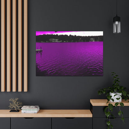 "The Neon Purple Lakefront" - The Alien Canva