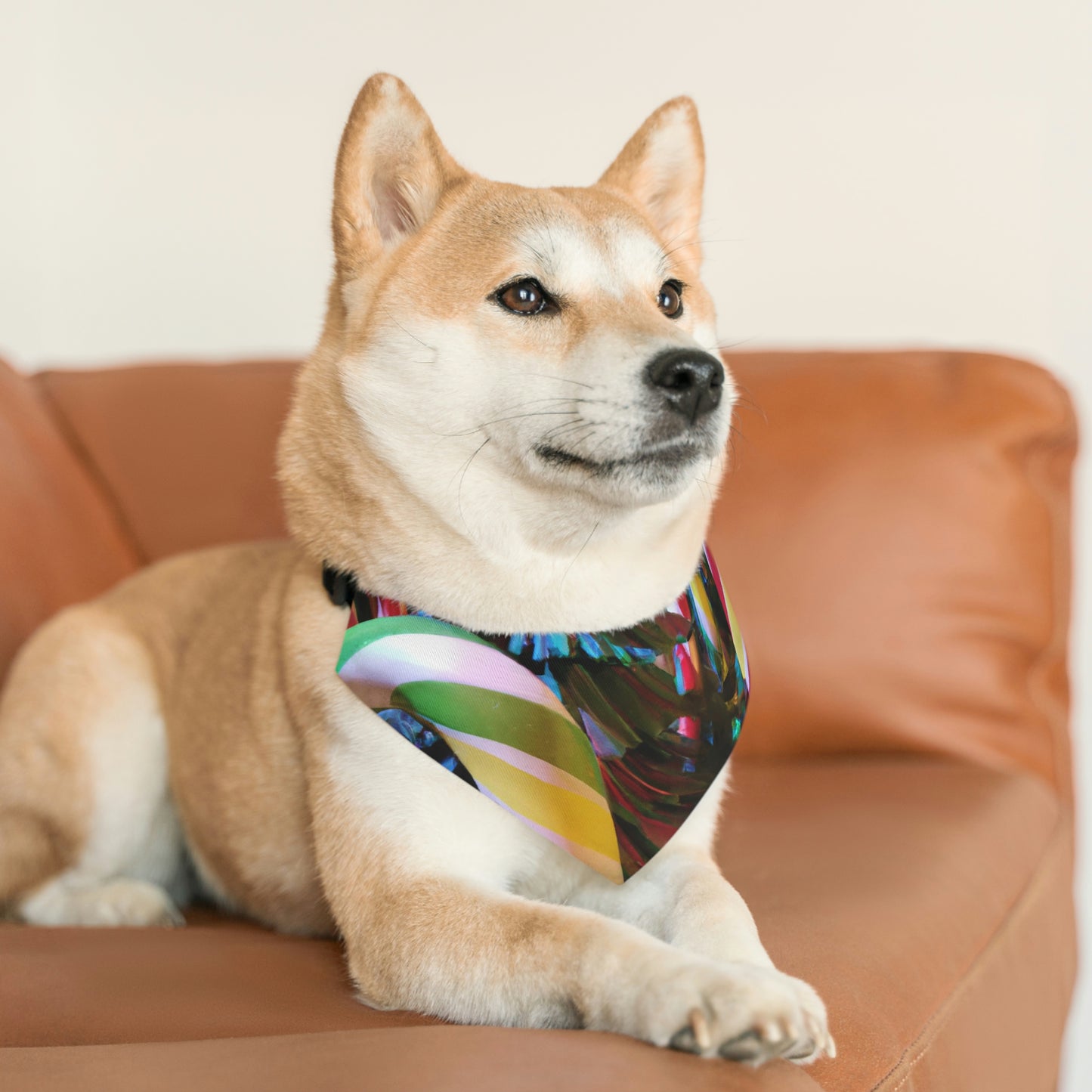 "Candy Cane Wonderland" - El collar de bandana para mascota alienígena