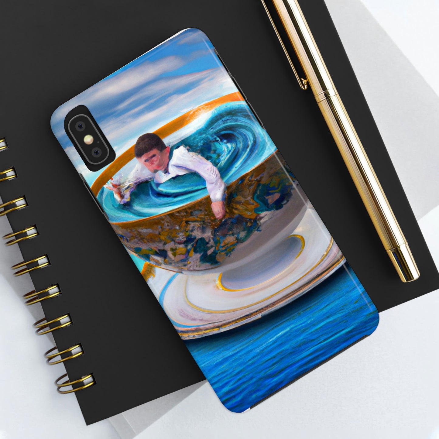 "Adrift in a China Cup: The Story of a Lost Child's Oceanic Adventure" - The Alien Tough Phone Cases