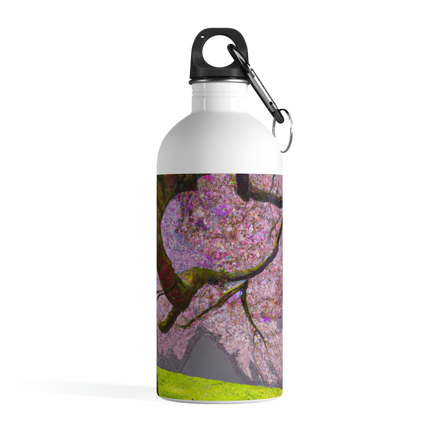 "A Moment of Calm Beneath the Cherry Blossoms" - Die Alien Wasserflasche aus Edelstahl