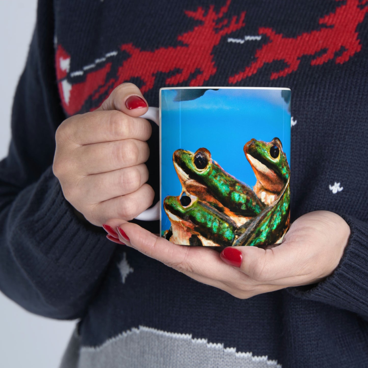 "A Frog Chorus in the Thunderstorm" - The Alien Taza de cerámica 11 oz