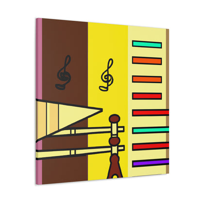 "Four Colors Tribute: Ancient Musical Artistry" - Canvas