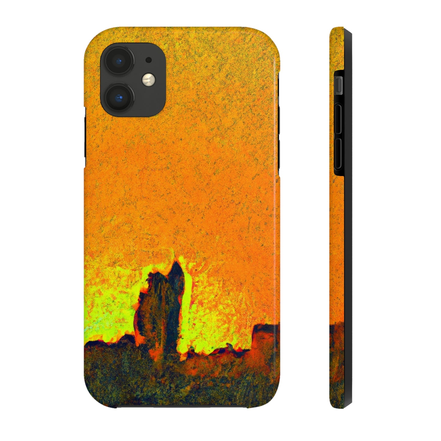 "Erleuchtet von der untergehenden Sonne: Enthüllung einer verborgenen Stadt" - The Alien Tough Phone Cases