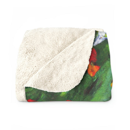 "Autumnal Whirl" - The Alien Sherpa Fleece Blanket