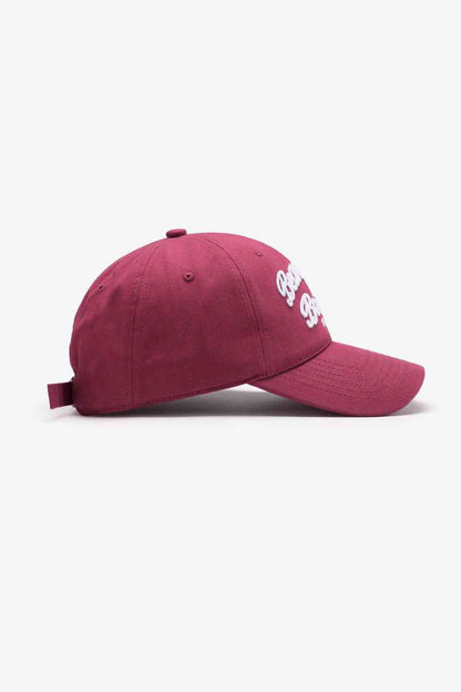 Gorra de béisbol ajustable con gráfico bordado