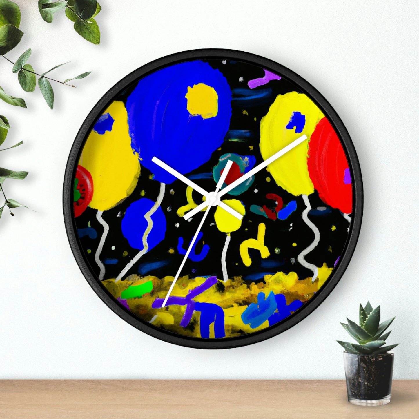 "A Starry Night Rainbow" - The Alien Wall Clock