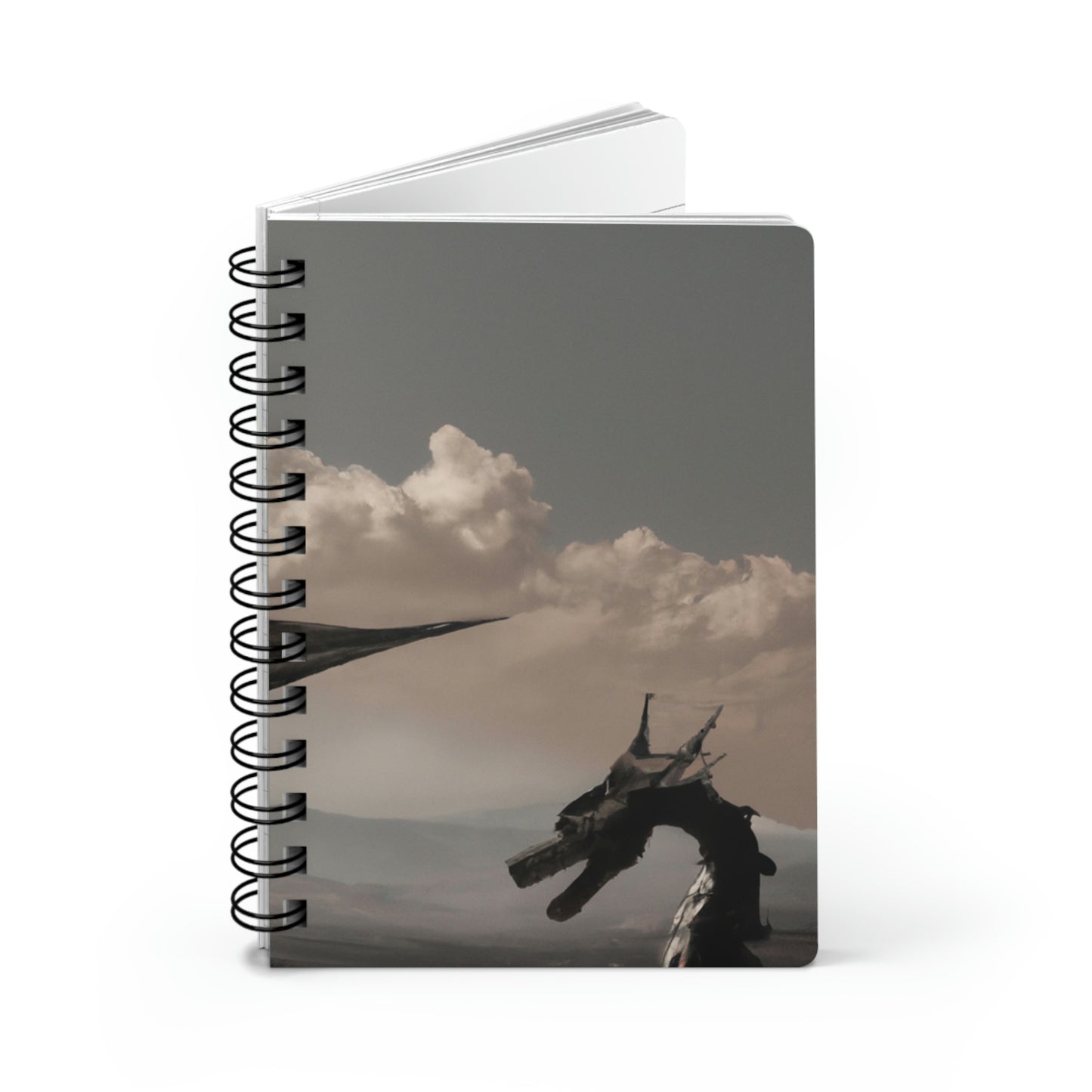 "A Warrior's Last Stand: The Battle Against the Metal Dragon" - The Alien Spiral Bound Journal