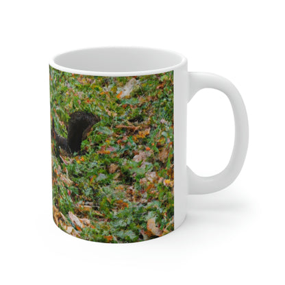 "The Final Harvest: The Squirrel's Desperate Search" - The Alien Ceramic Mug 11 oz