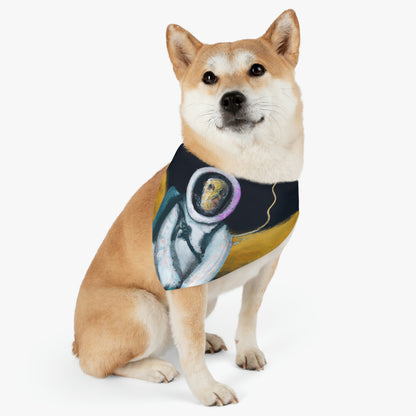 "Alone in the Dark: A Solitary Astronaut's Survival" - The Alien Pet Bandana Collar