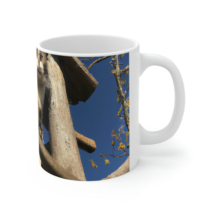 "Kitty in the Ruins" - The Alien Ceramic Mug 11 oz