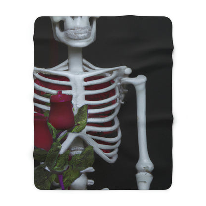 "The Skeletal Romantic" - The Alien Sherpa Fleece Blanket