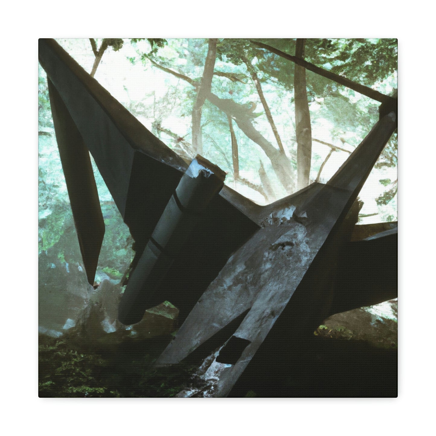 "Lost Amongst the Trees: A Tale of a Crashed Spaceship" - The Alien Canva