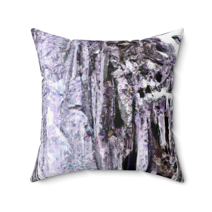 "Frost-Tipped Falls of Glistening Grief" - The Alien Square Pillow