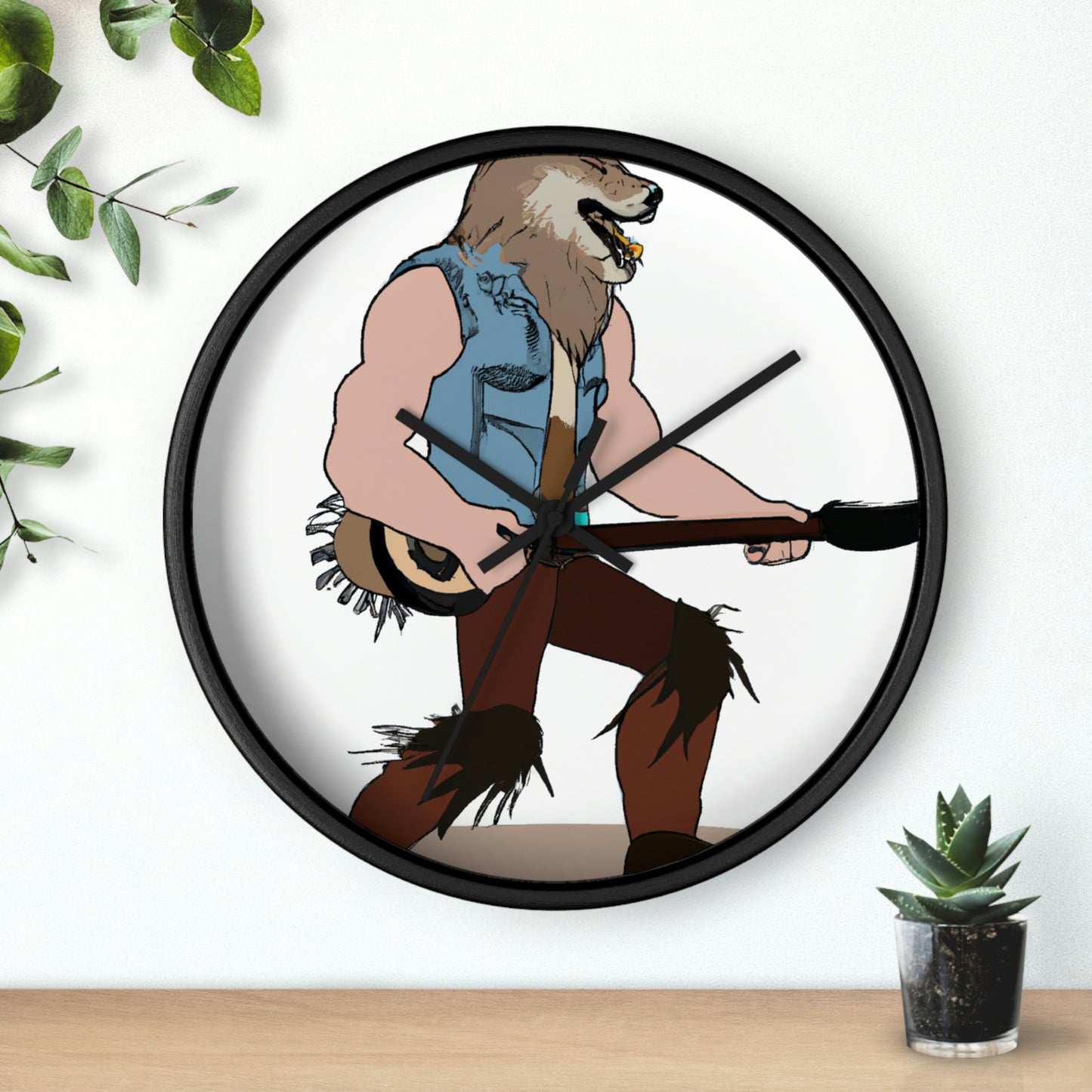 "Howling Highwayman: The Banjo-Playing Werewolf Biker" - Die Alien-Wanduhr