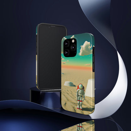 "Un astronauta extraviado: solo en un planeta abandonado" - The Alien Tough Phone Cases