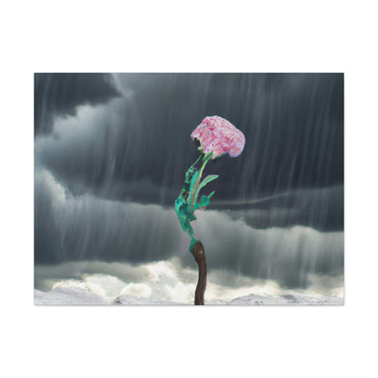 "Aight Against the Storm: The Story of a Lonely Flower" - The Alien Canva