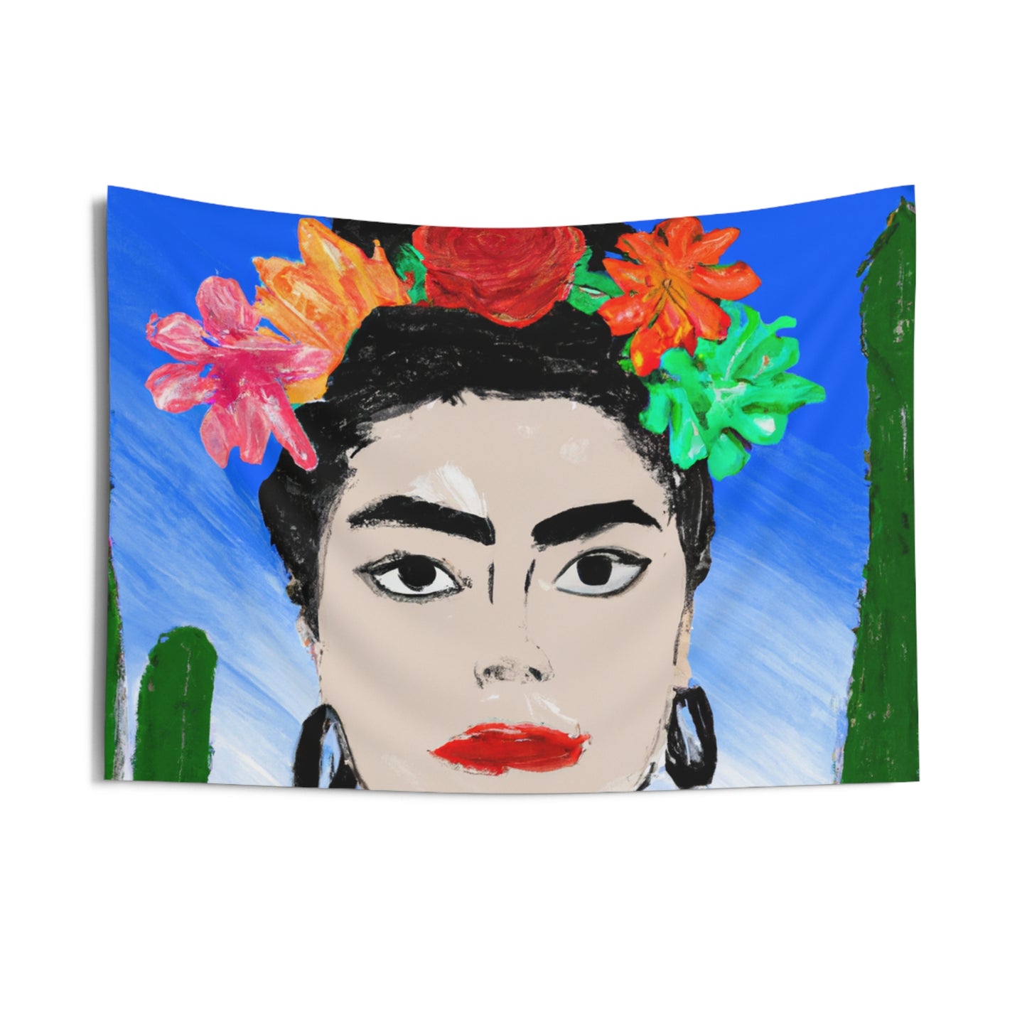 "Frida Ardiente: Pintando un ícono mexicano con cultura colorida" - The Alien Wall Tapestries