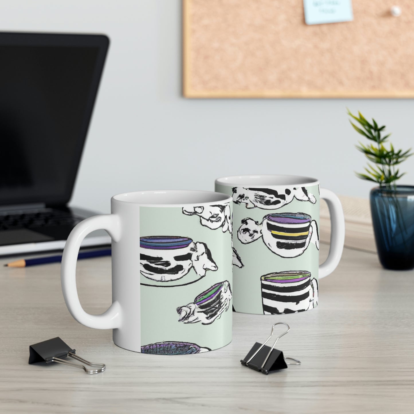 "A Purr-fectly Precious Tea Party Parade" - The Alien Ceramic Mug 11 oz