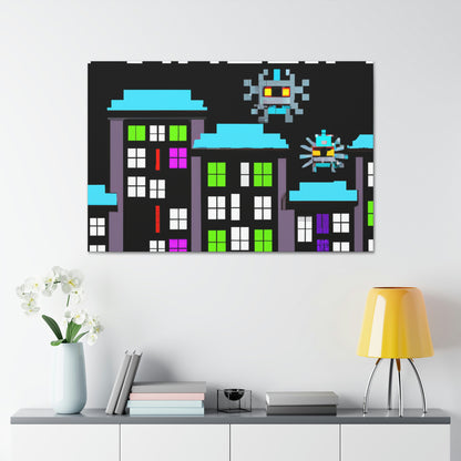 "City Defenders: Creative Space Invaders" - The Alien Canva