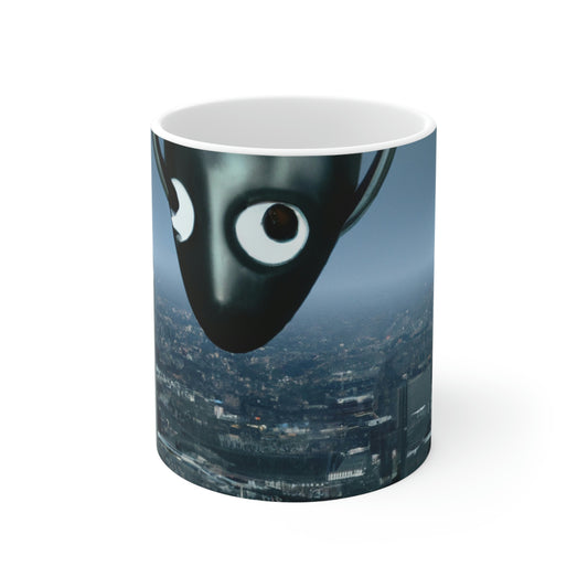 "A Distant Spark: An Alien's Search for Sanctuary in the City." - The Alien Ceramic Mug 11 oz