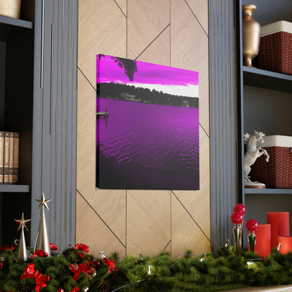 "The Neon Purple Lakefront" - The Alien Canva