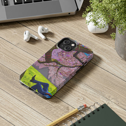 "Ein Moment der Ruhe unter den Kirschblüten" - Die Alien Tough Phone Cases