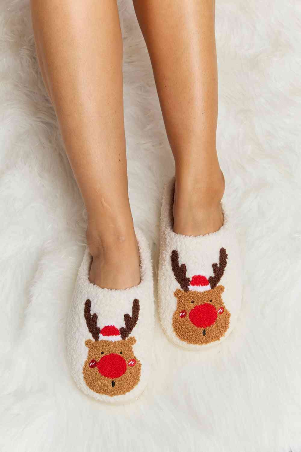 Plüsch-Slipper mit Melody-Rudolph-Print