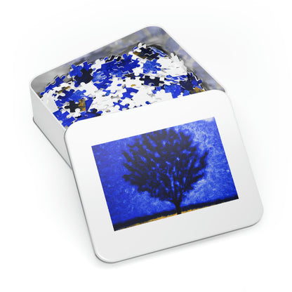 "A Lone Blue Tree in the Moonlight Field" - The Alien Jigsaw Puzzle