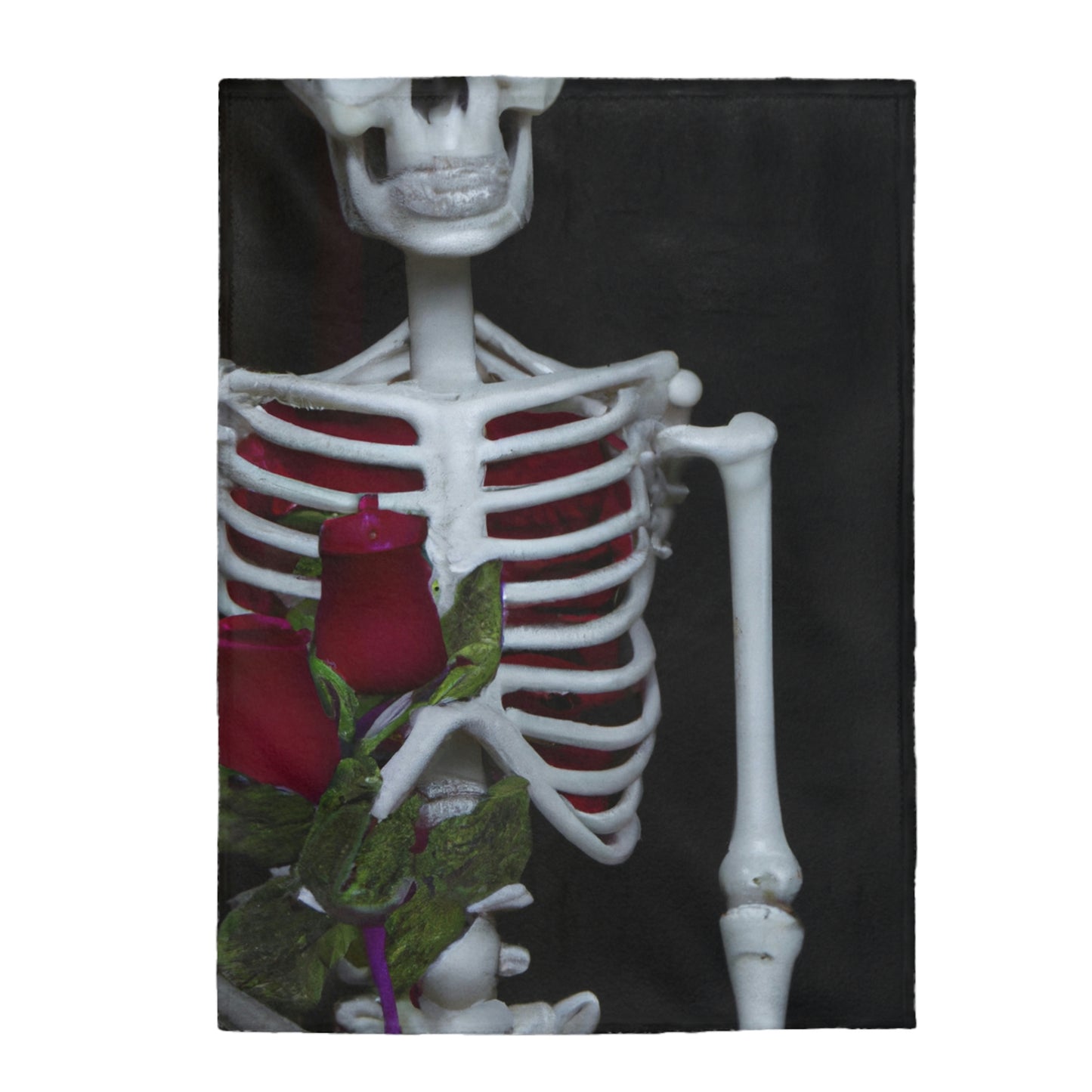 "The Skeletal Romantic" - The Alien Velveteen Plush Blanket #nft