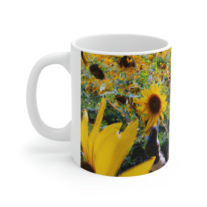 "Robot's Sunshine Joy" - Der Alien-Keramikbecher 11 oz