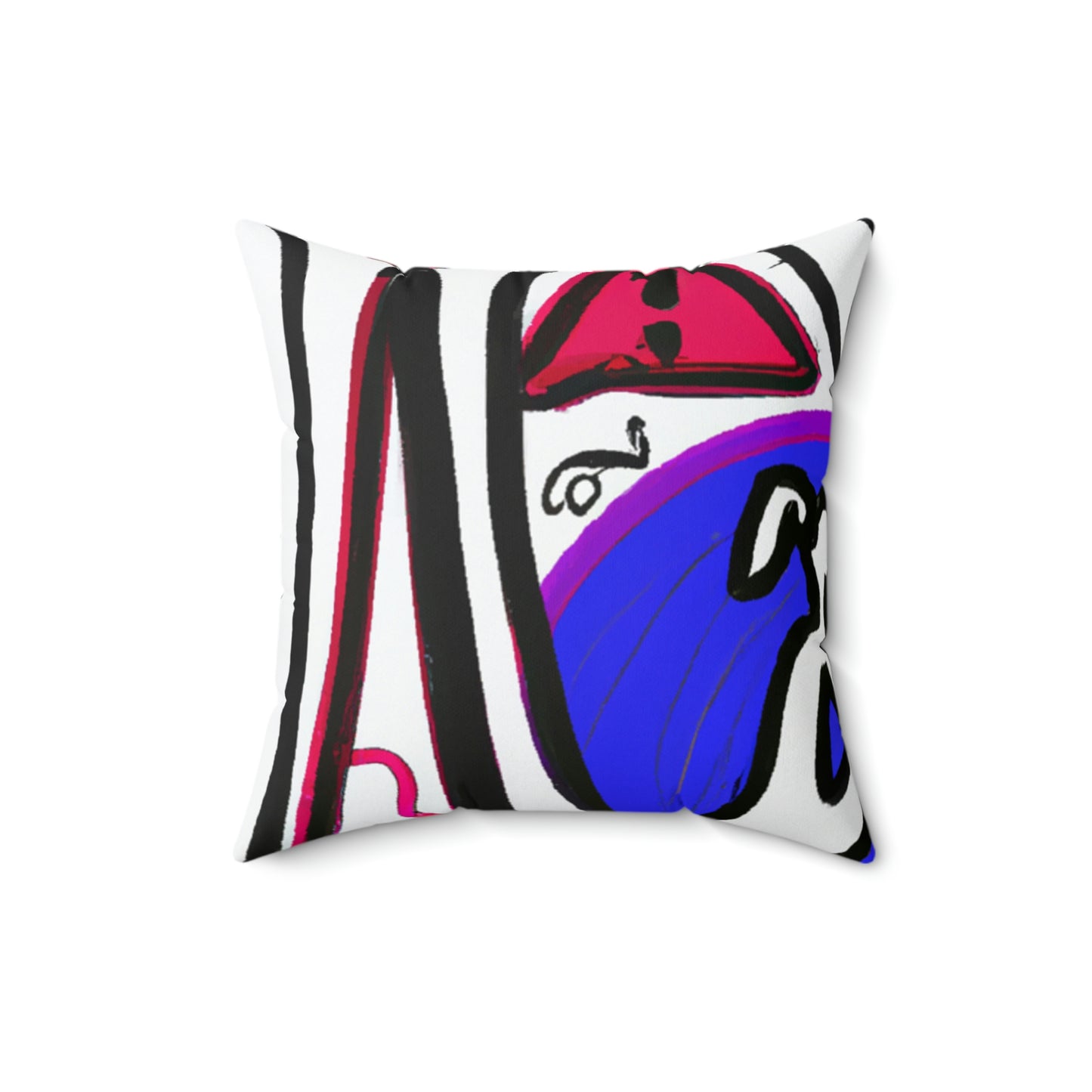 "Alone in the Park: Pondering Life's Challenges" - The Alien Square Pillow