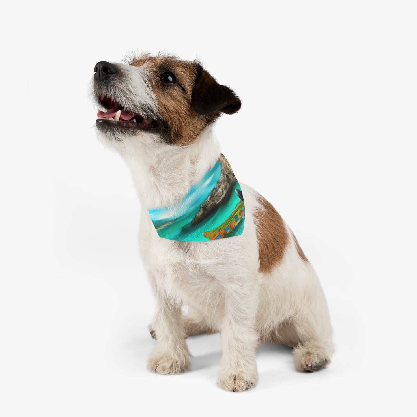 "Caribbean Fiesta on the Beach - A Digital Exploration of Mexican Culture" - The Alien Pet Bandana Collar