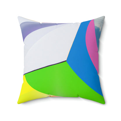 "A Flight of Color" - The Alien Square Pillow