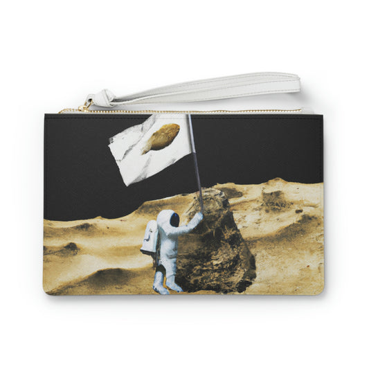 "Reclamando espacio: la plantación de la bandera del asteroide del astronauta" - The Alien Clutch Bag