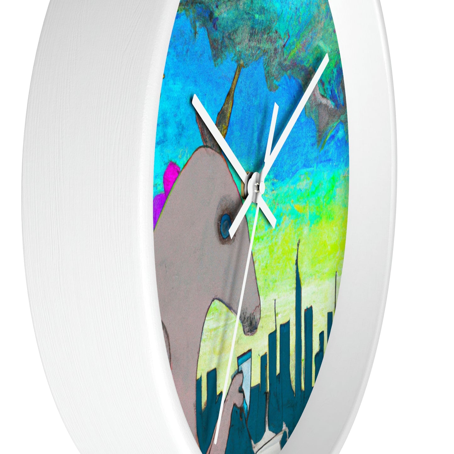 "Majestic Morning Reflections" - El reloj de pared alienígena