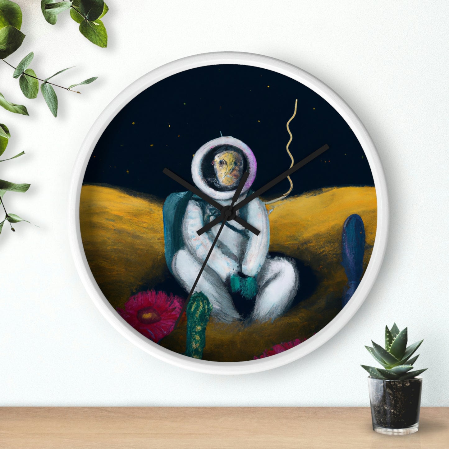 "Alone in the Dark: A Solitary Astronaut's Survival" - The Alien Wall Clock