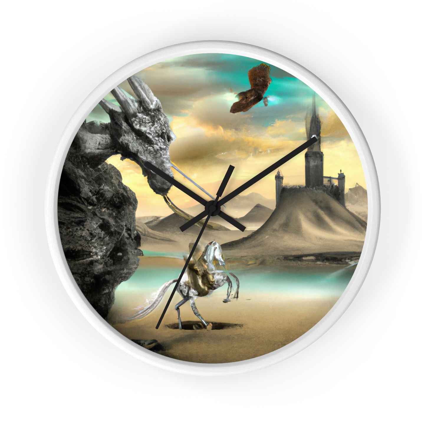 The Knight and the Dragon's Throne - The Alien Wall Clock